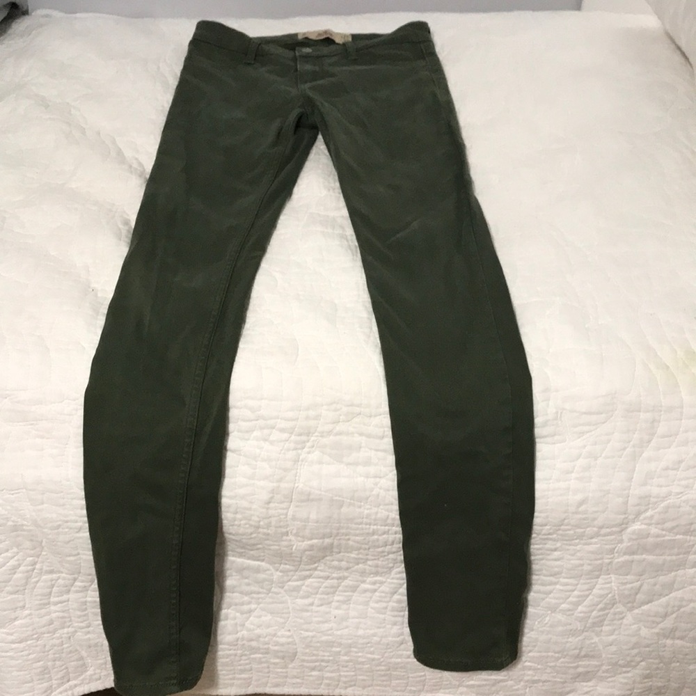 Hollister olive super skinny jeans